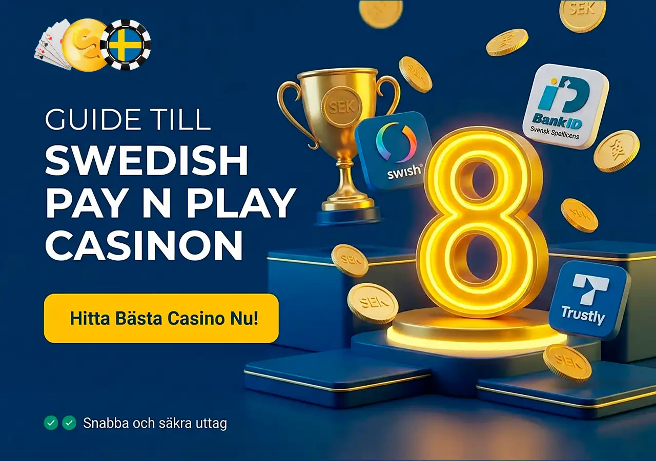 Topplistan for basta svenska casinon utan registrering